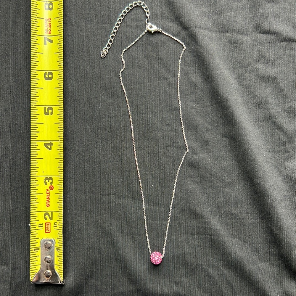 Pink and silver necklace